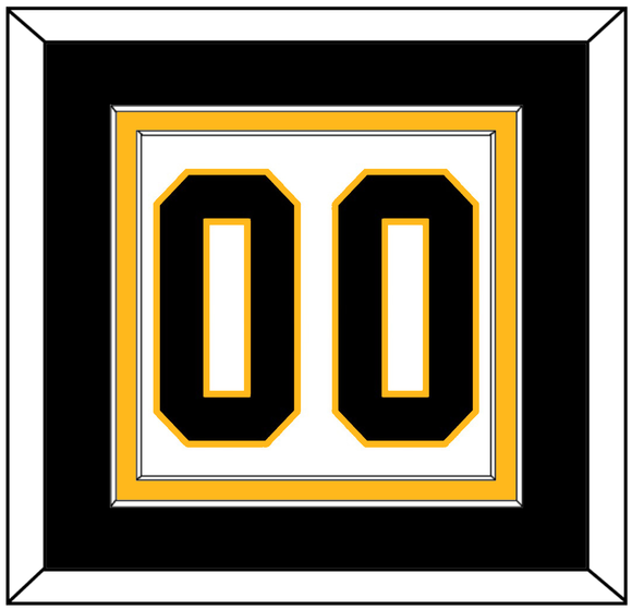 Pittsburgh Number (Back) - Home White (1992-2002) - Double Mat 3