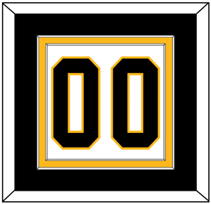 Pittsburgh Number (Back) - Road White - Double Mat 3