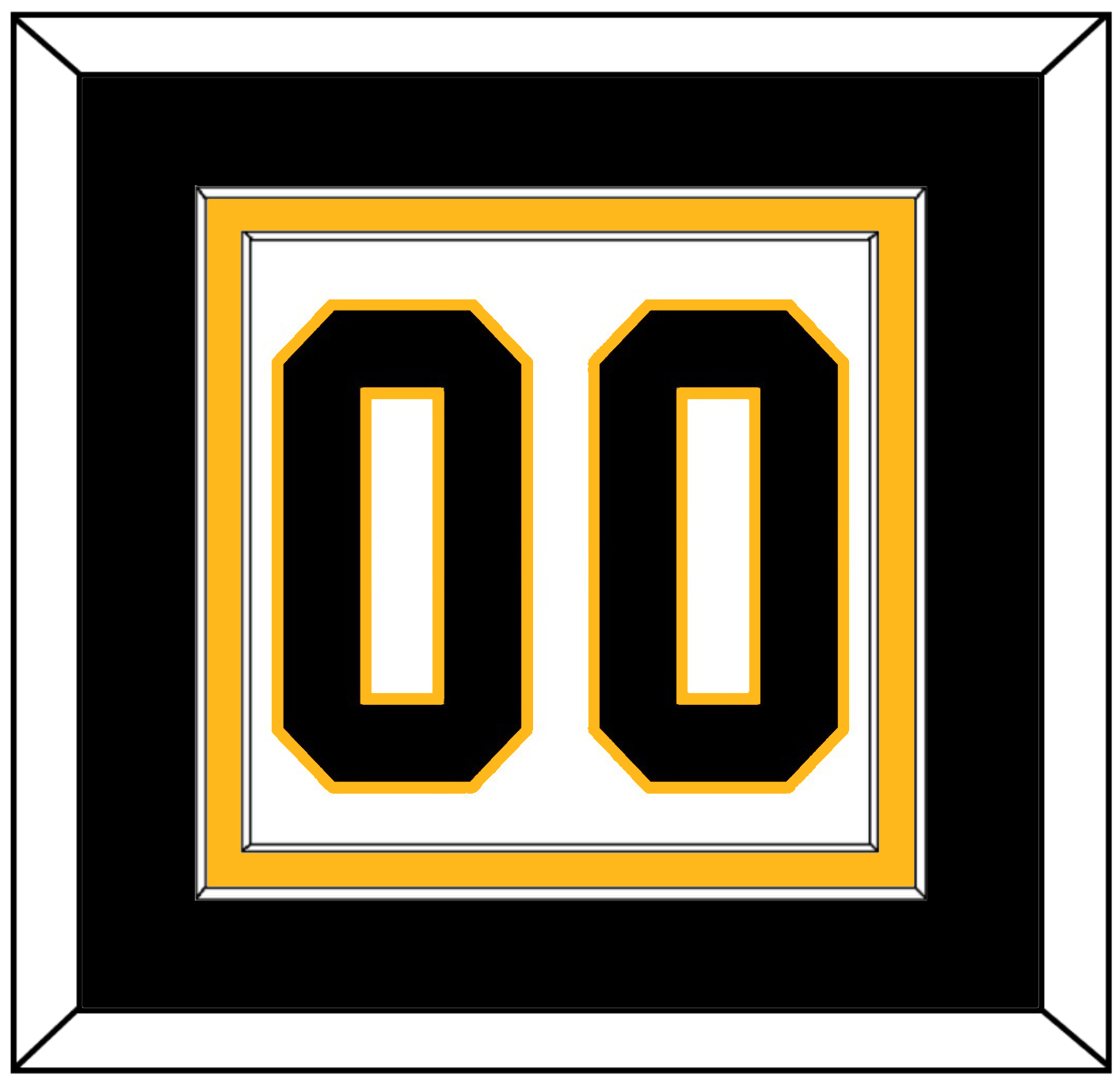 Pittsburgh Number (Back) - Home White (1984-1988) - Signature Tier 3