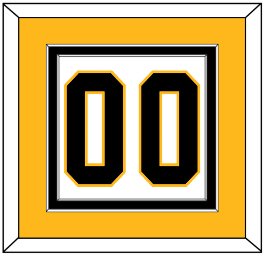 Pittsburgh Number (Back) - Home White (1992-2002) - Signature Tier 4
