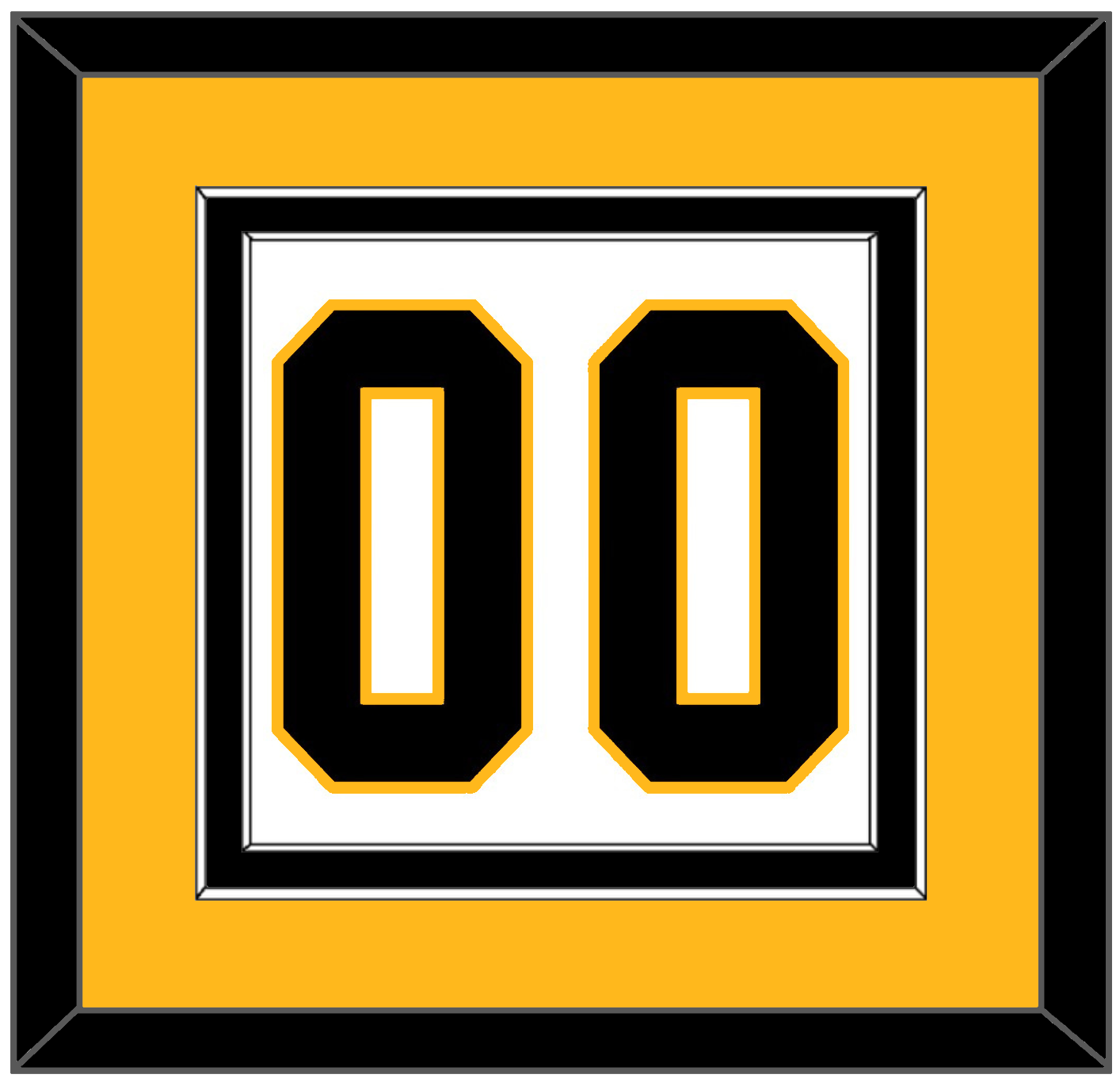 Pittsburgh Number (Back) - Home White (1984-1988) - Signature Tier 4