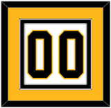 Pittsburgh Number (Back) - Home White (1988-1992) - Double Mat 4