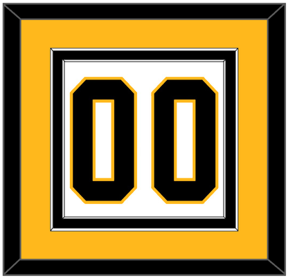 Pittsburgh Number (Back) - Road White - Signature Tier 4