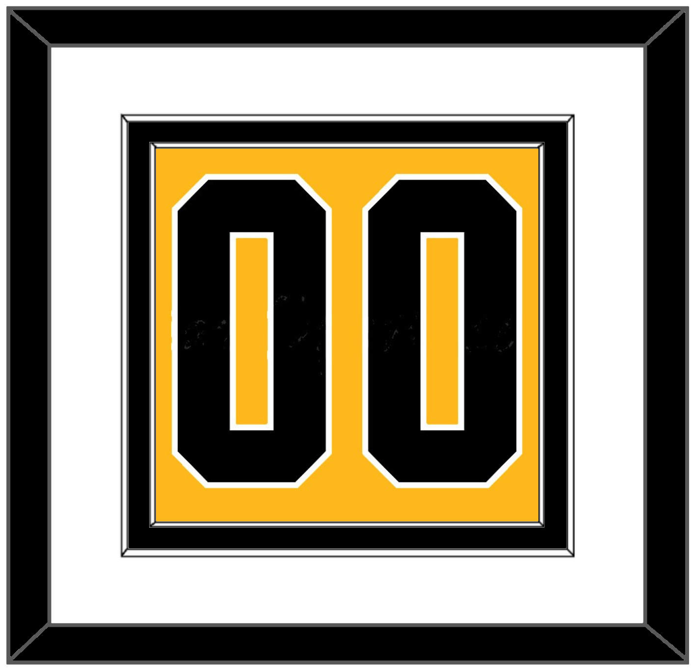 Pittsburgh Number (Back) - Alternate Gold (2018-2021) - Signature Tier 1