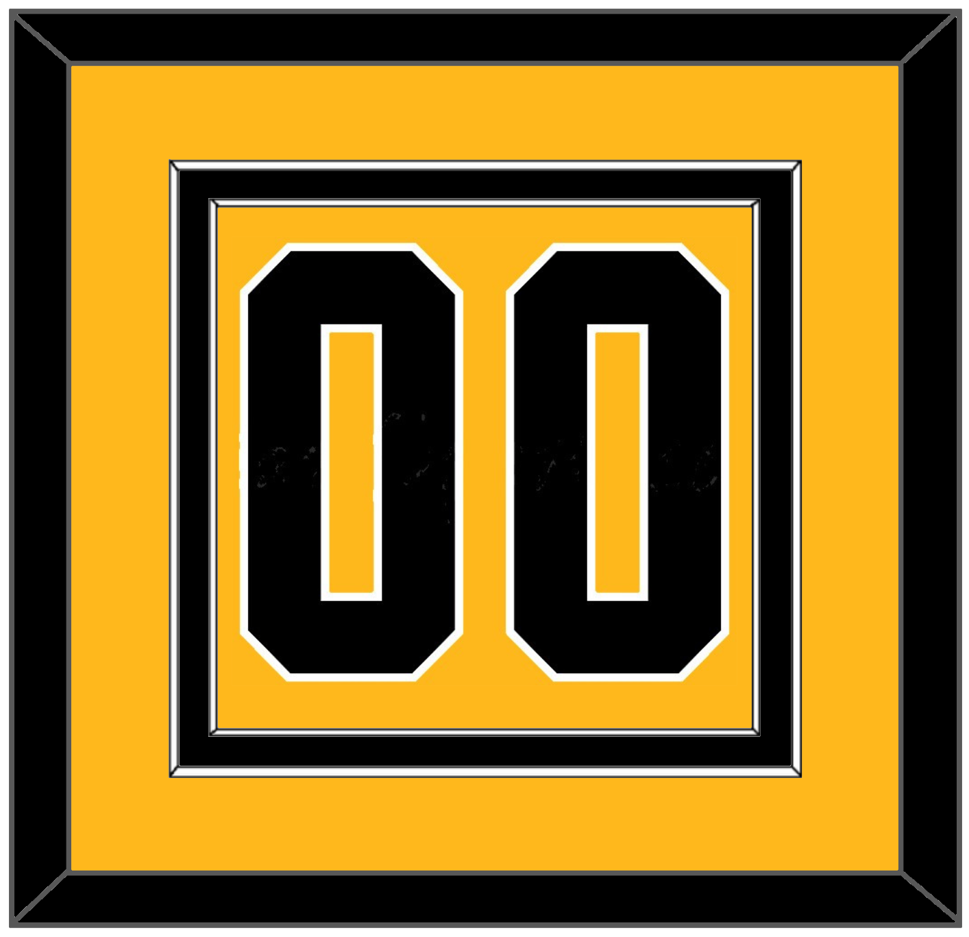 Pittsburgh Number (Back) - Alternate Gold (2018-2021) - Signature Tier 2