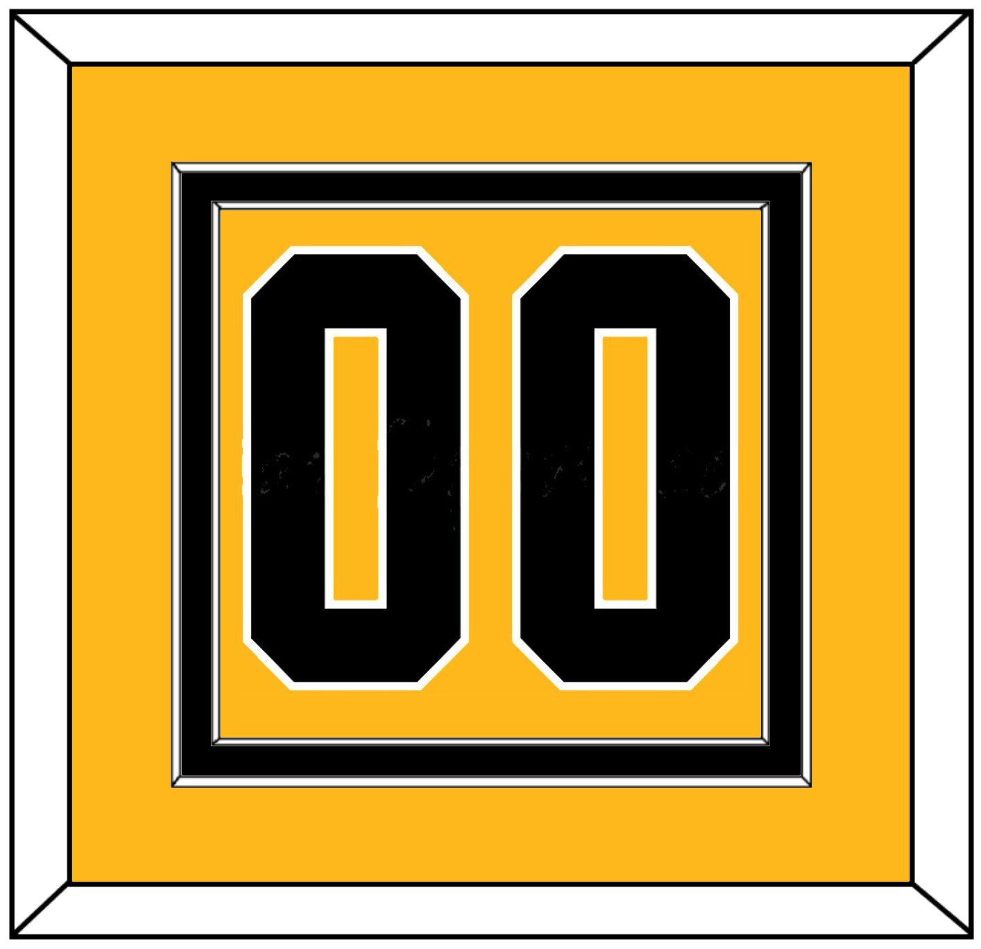 Pittsburgh Number (Back) - Alternate Gold (2018-2021) - Signature Tier 2