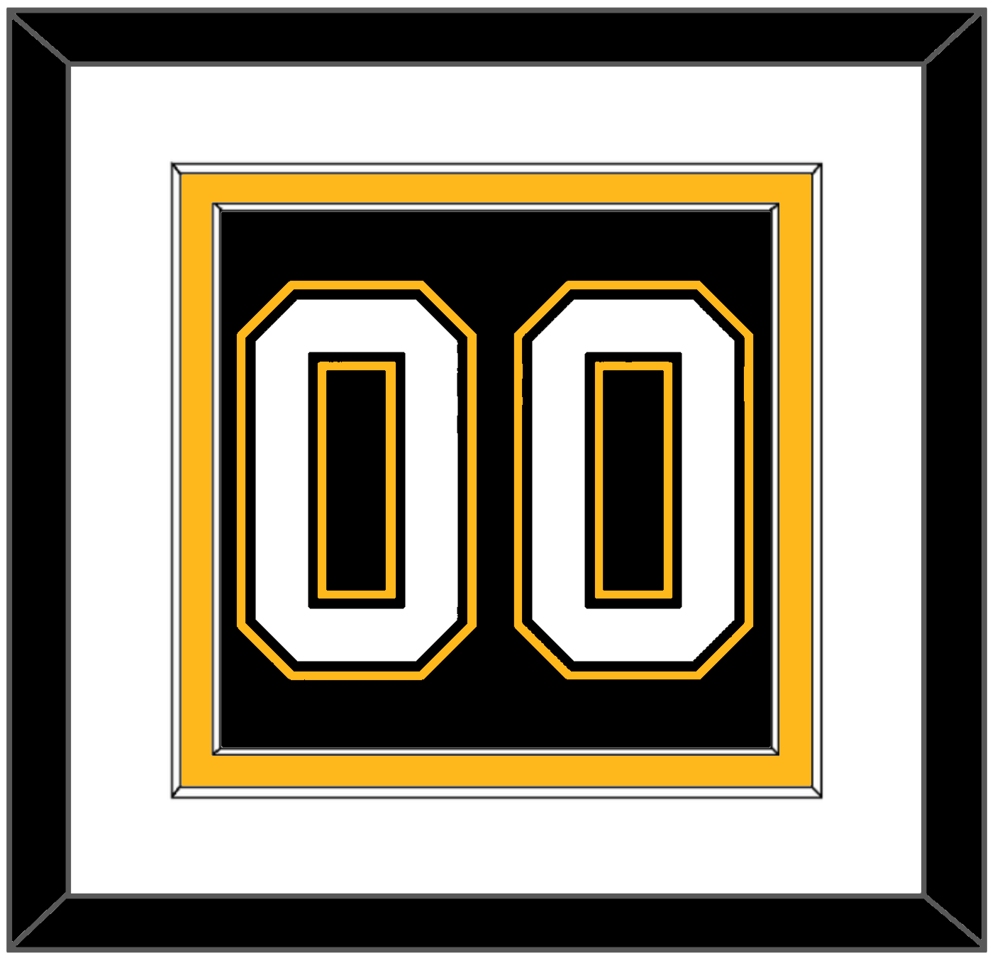 Pittsburgh Number (Back) - Road/Alternate Black (1995-2002) - Signature Tier 1