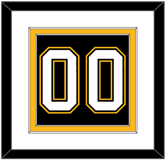 Pittsburgh Number (Back) - Road/Alternate Black (1995-2002) - Double Mat 1