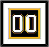 Pittsburgh Number (Back) - Road/Alternate Black (1995-2002) - Double Mat 1