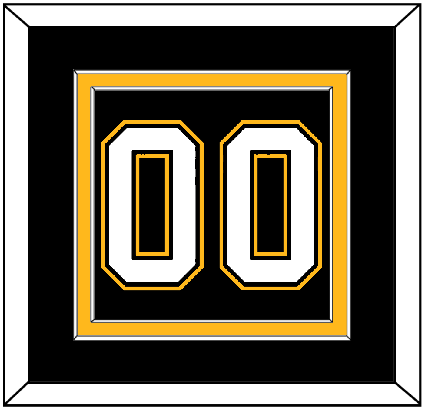 Pittsburgh Number (Back) - Road/Alternate Black (1995-2002) - Signature Tier 2