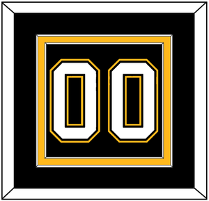 Pittsburgh Number (Back) - Road/Alternate Black (1995-2002) - Double Mat 2