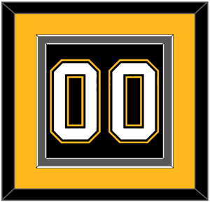 Pittsburgh Number (Back) - Road/Alternate Black (1995-2002) - Triple Mat 3