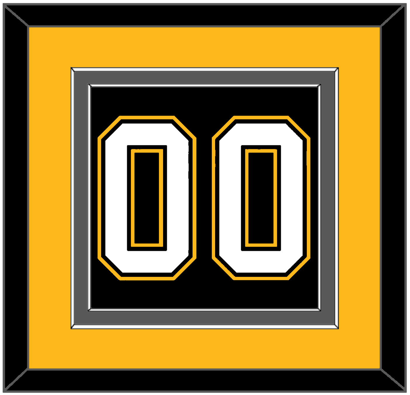 Pittsburgh Number (Back) - Road/Alternate Black (1995-2002) - Signature Tier 3