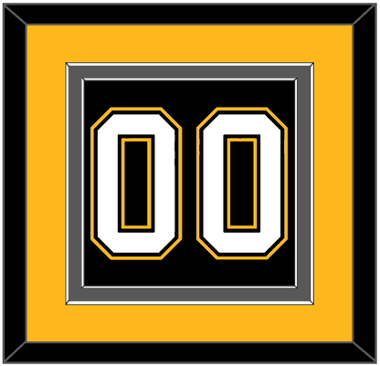 Pittsburgh Number (Back) - Road/Alternate Black (1995-2002) - Signature Tier 3