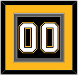 Pittsburgh Number (Back) - Road/Alternate Black (1995-2002) - Triple Mat 3