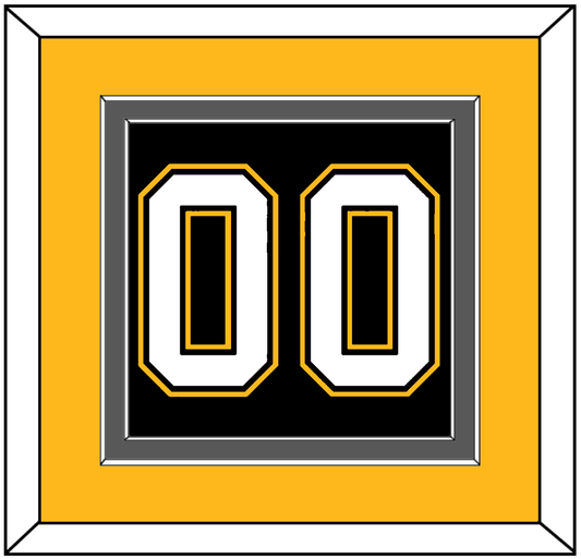 Pittsburgh Number (Back) - Road/Alternate Black (1995-2002) - Signature Tier 3
