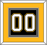 Pittsburgh Number (Back) - Road/Alternate Black (1995-2002) - Triple Mat 3