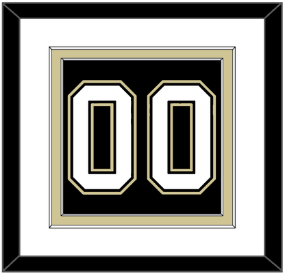Pittsburgh Number (Back) - Road/Home Black (2000-2007) - Signature Tier 1