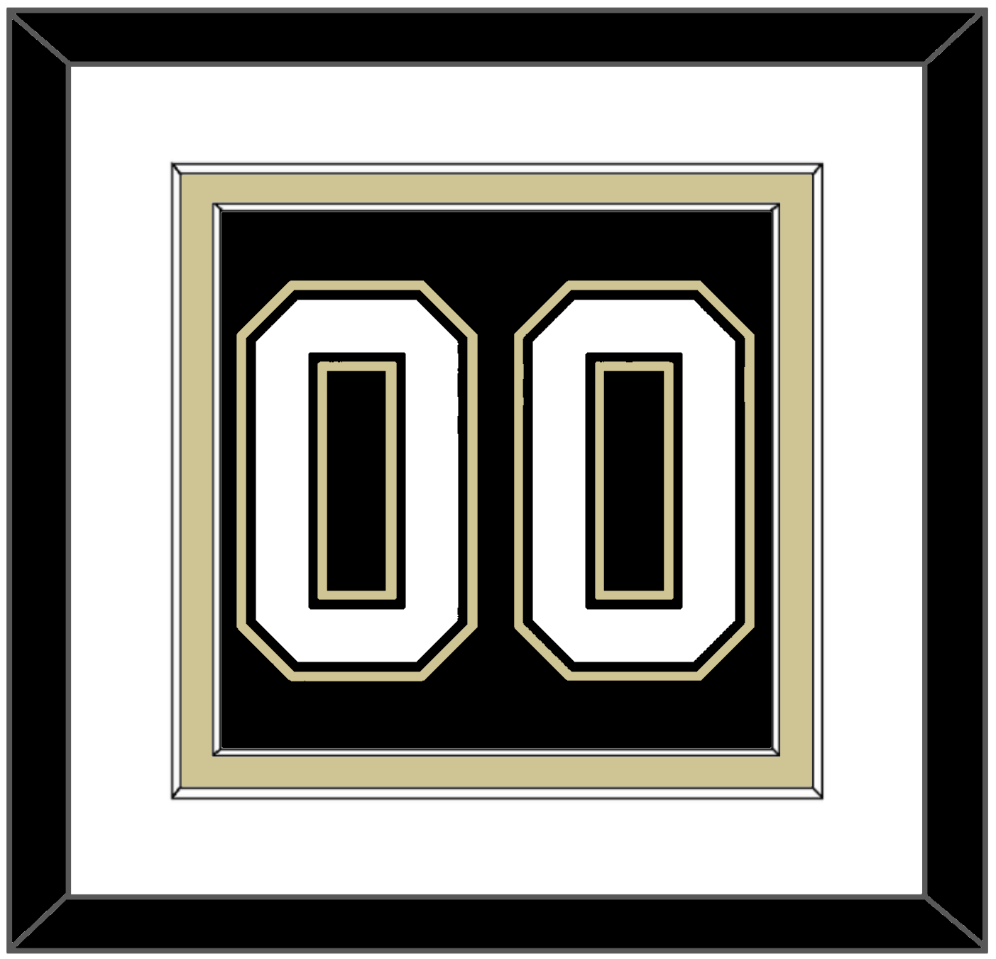 Pittsburgh Number (Back) - Home Black (2007-2016) - Signature Tier 1