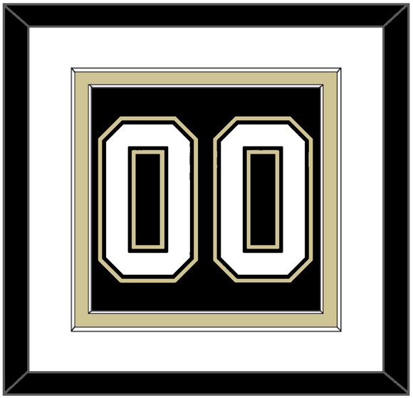 Pittsburgh Number (Back) - Home Black (2007-2016) - Double Mat 1