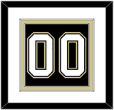 Pittsburgh Number (Back) - Home Black (2007-2016) - Double Mat 1