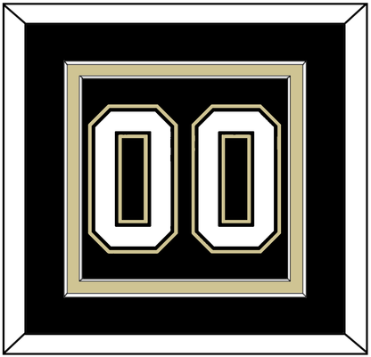 Pittsburgh Number (Back) - Road/Home Black (2000-2007) - Signature Tier 2