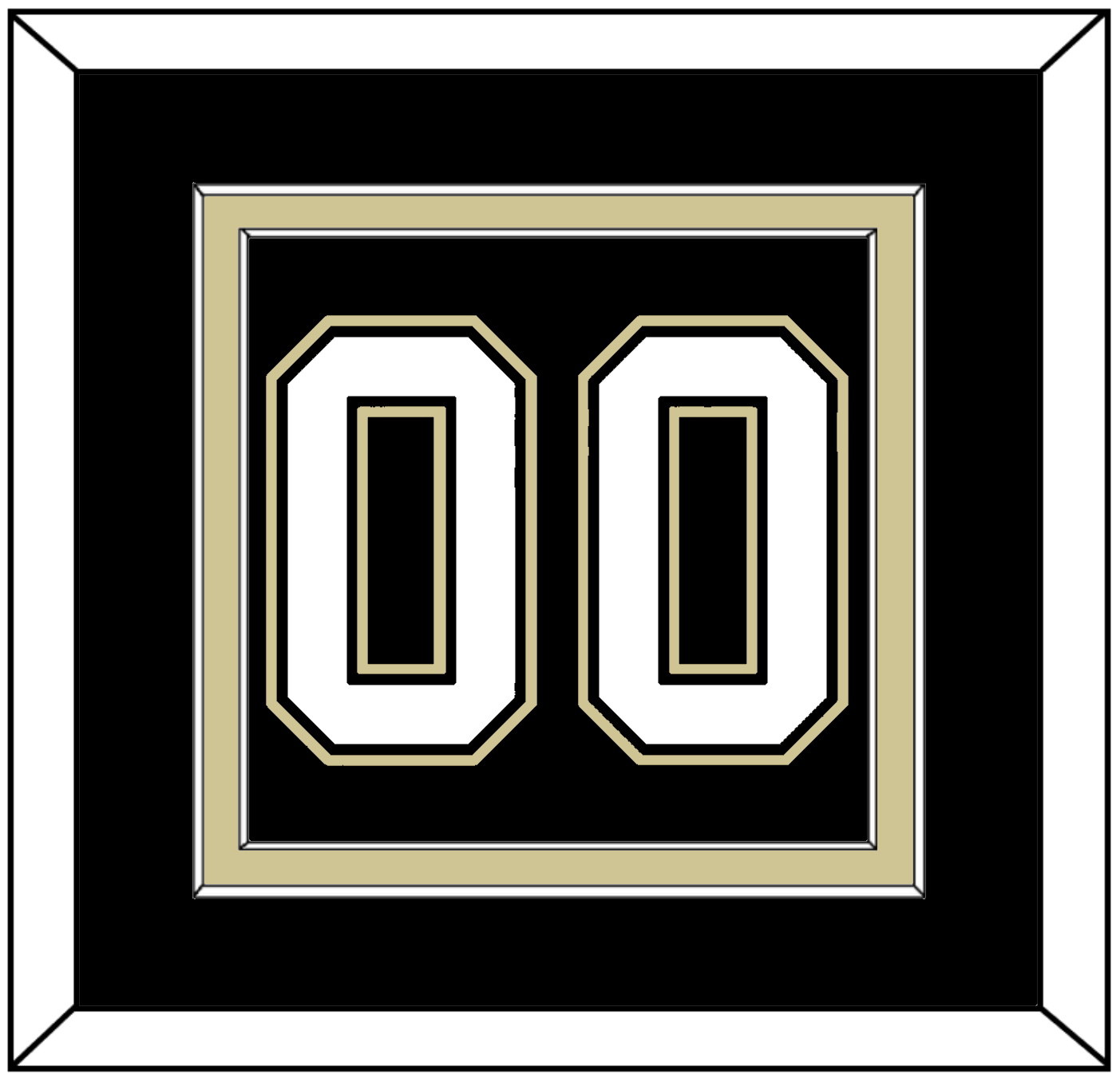 Pittsburgh Number (Back) - Home Black (2007-2016) - Signature Tier 2