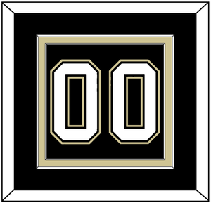 Pittsburgh Number (Back) - Home Black (2007-2016) - Double Mat 2