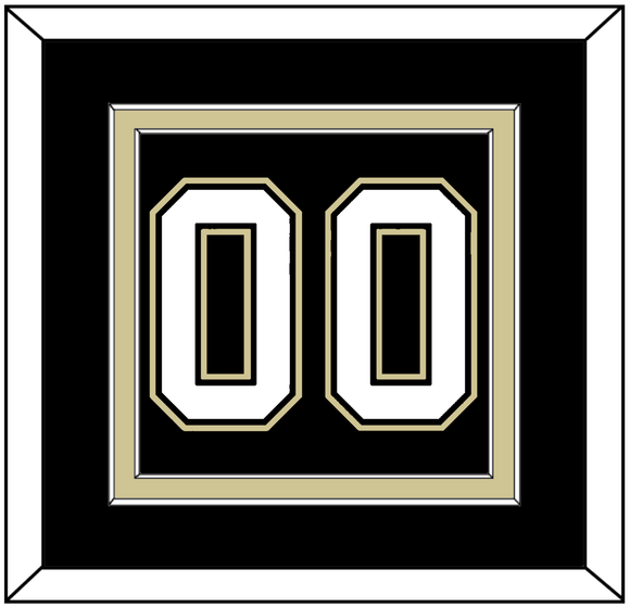 Pittsburgh Number (Back) - Home Black (2007-2016) - Double Mat 2