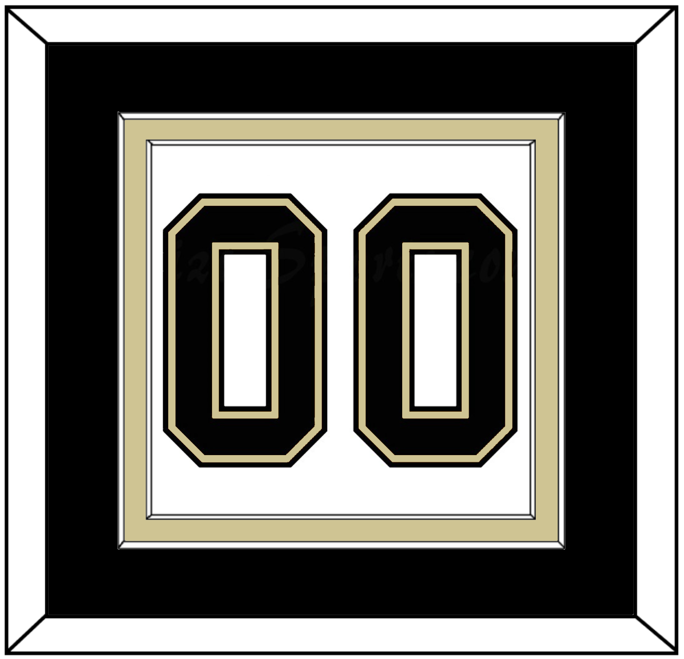 Pittsburgh Number (Back) - Road White (2007-2016) - Signature Tier 2