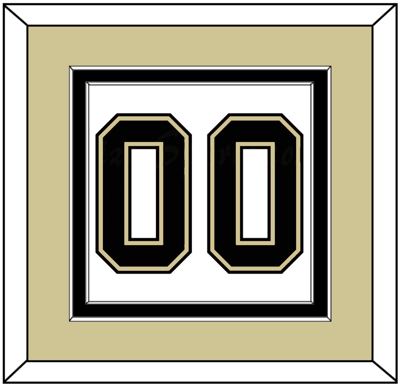 Pittsburgh Number (Back) - Home/Road White (2002-2007) - Signature Tier 3