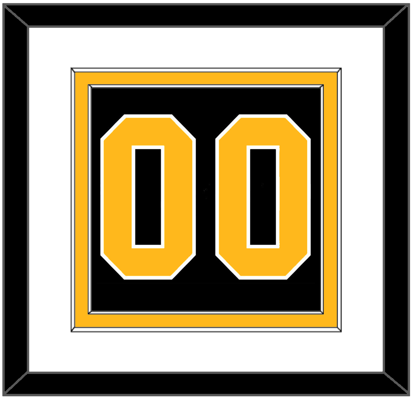 Pittsburgh Number (Back) - Road Black (1984-1988) - Signature Tier 1