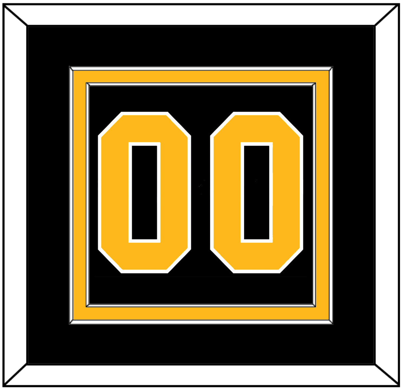 Pittsburgh Number (Back) - Road Black (1984-1988) - Signature Tier 2