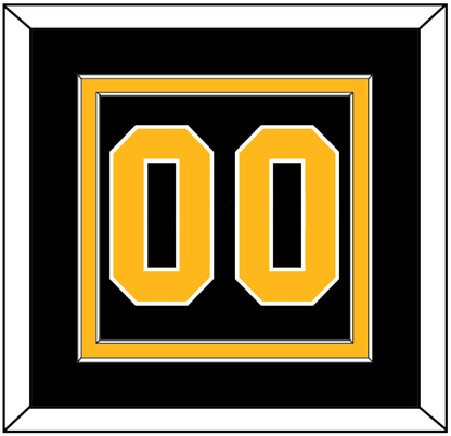 Pittsburgh Number (Back) - Road Black (1984-1988) - Signature Tier 2
