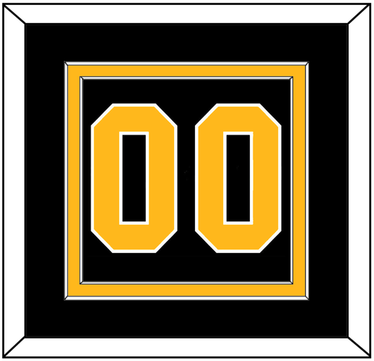 Pittsburgh Number (Back) - Road Black (1981-1984) - Signature Tier 2