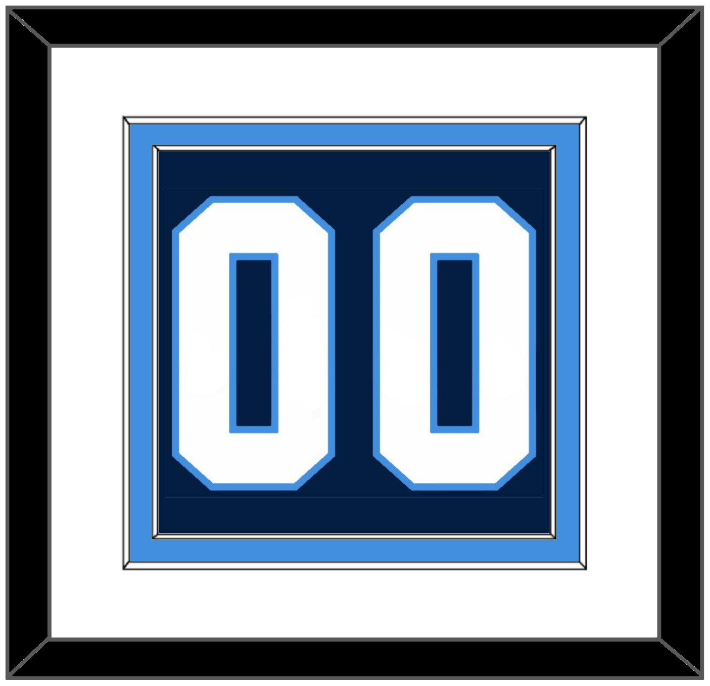 Pittsburgh Number (Back) - Road Blue (1977-1980) - Signature Tier 1