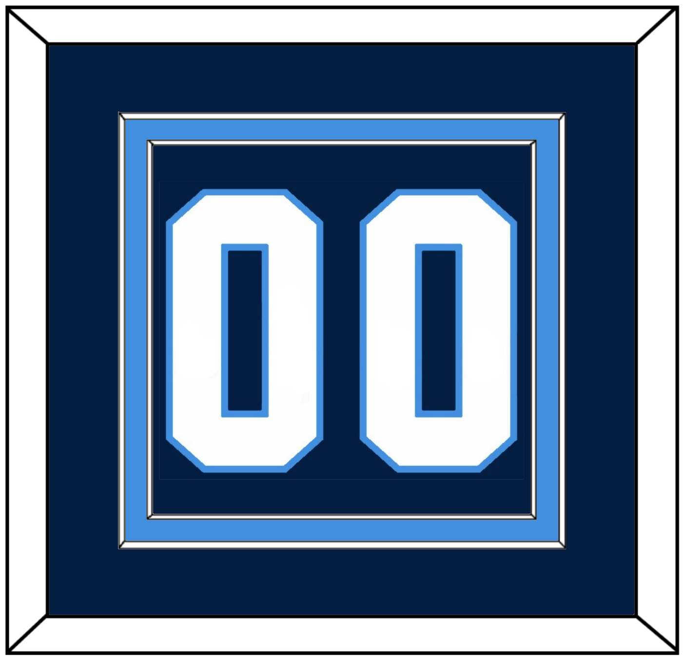 Pittsburgh Number (Back) - Road Blue (1977-1980) - Signature Tier 2
