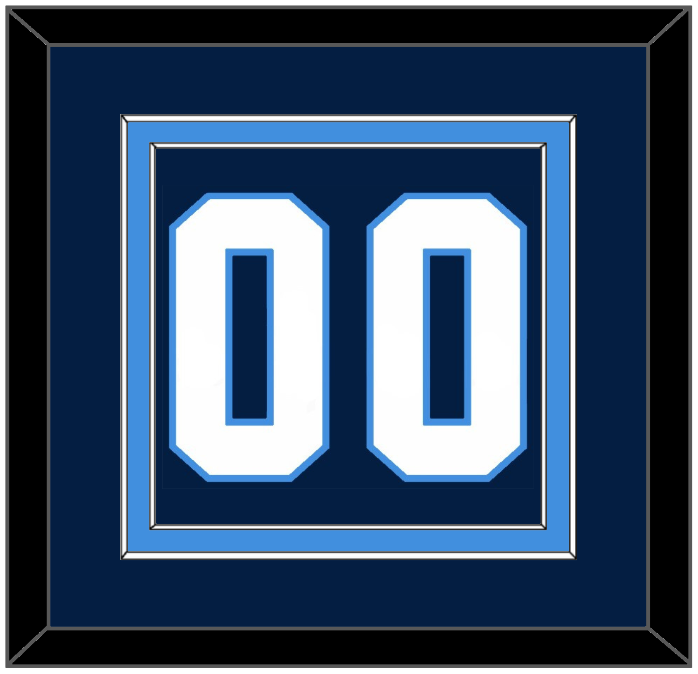 Pittsburgh Number (Back) - Road Blue (1977-1980) - Signature Tier 2