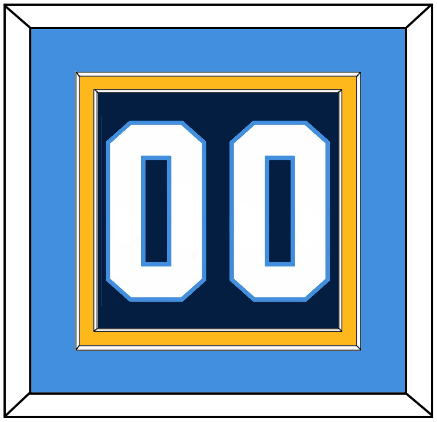 Pittsburgh Number (Back) - Road Blue (1977-1980) - Signature Tier 3