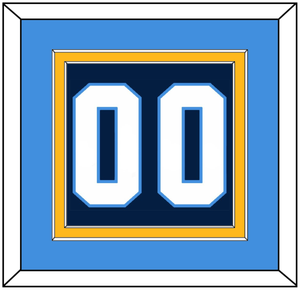 Pittsburgh Number (Back) - Road Blue (1977-1980) - Double Mat 3