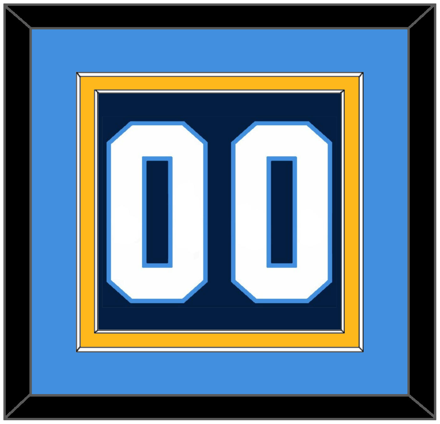 Pittsburgh Number (Back) - Road Blue (1977-1980) - Signature Tier 3