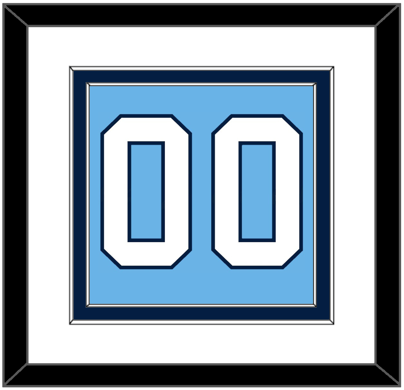 Pittsburgh Number (Back) - Alternate Powder Blue (2008-2011) - Signature Tier 1