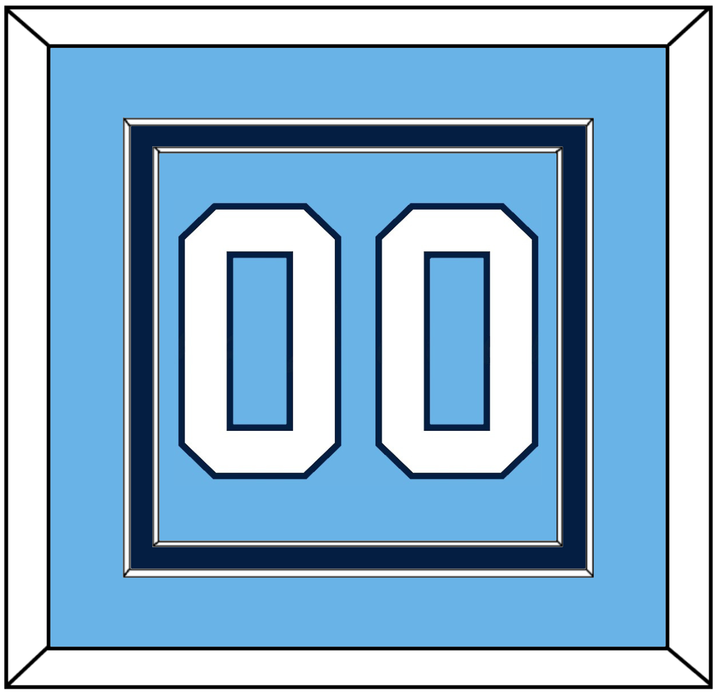 Pittsburgh Number (Back) - Alternate Powder Blue (20082-2011) - Signature Tier 2