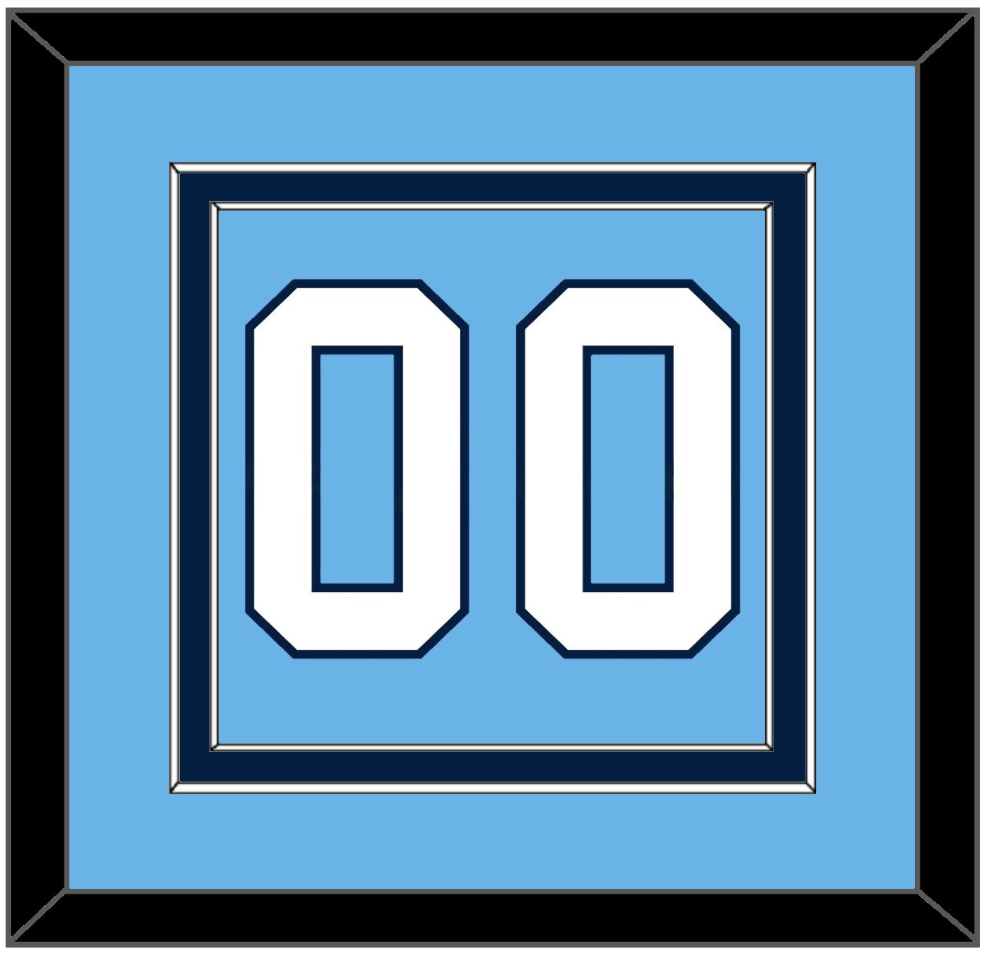 Pittsburgh Number (Back) - 2008 Winter Classic Powder Blue - Signature Tier 2