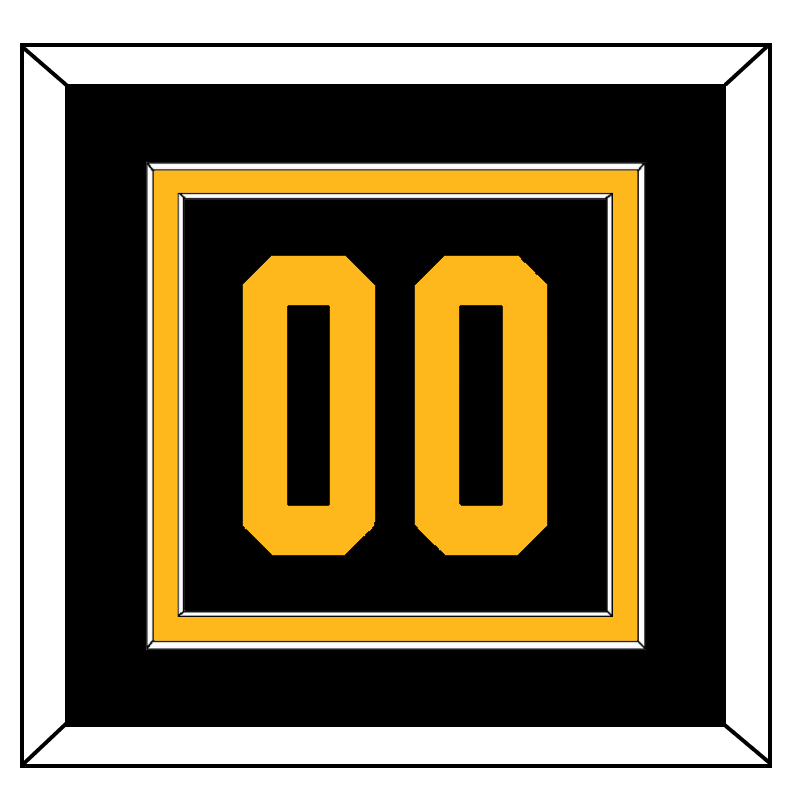 Pittsburgh Number (Back) - 2019 Stadium Series Black - Signature Tier 2
