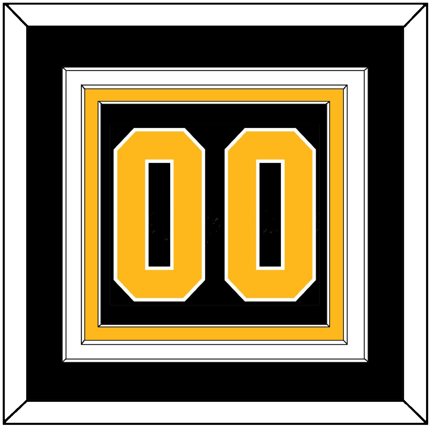 Pittsburgh Number (Back) - Home Black - Premier Tier 2