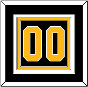 Pittsburgh Number (Back) - Home Black - Triple Mat 2