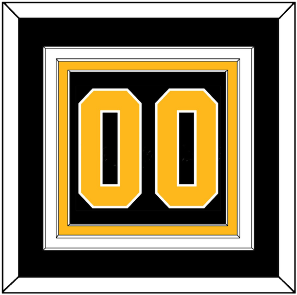 Pittsburgh Number (Back) - Home Black - Triple Mat 2