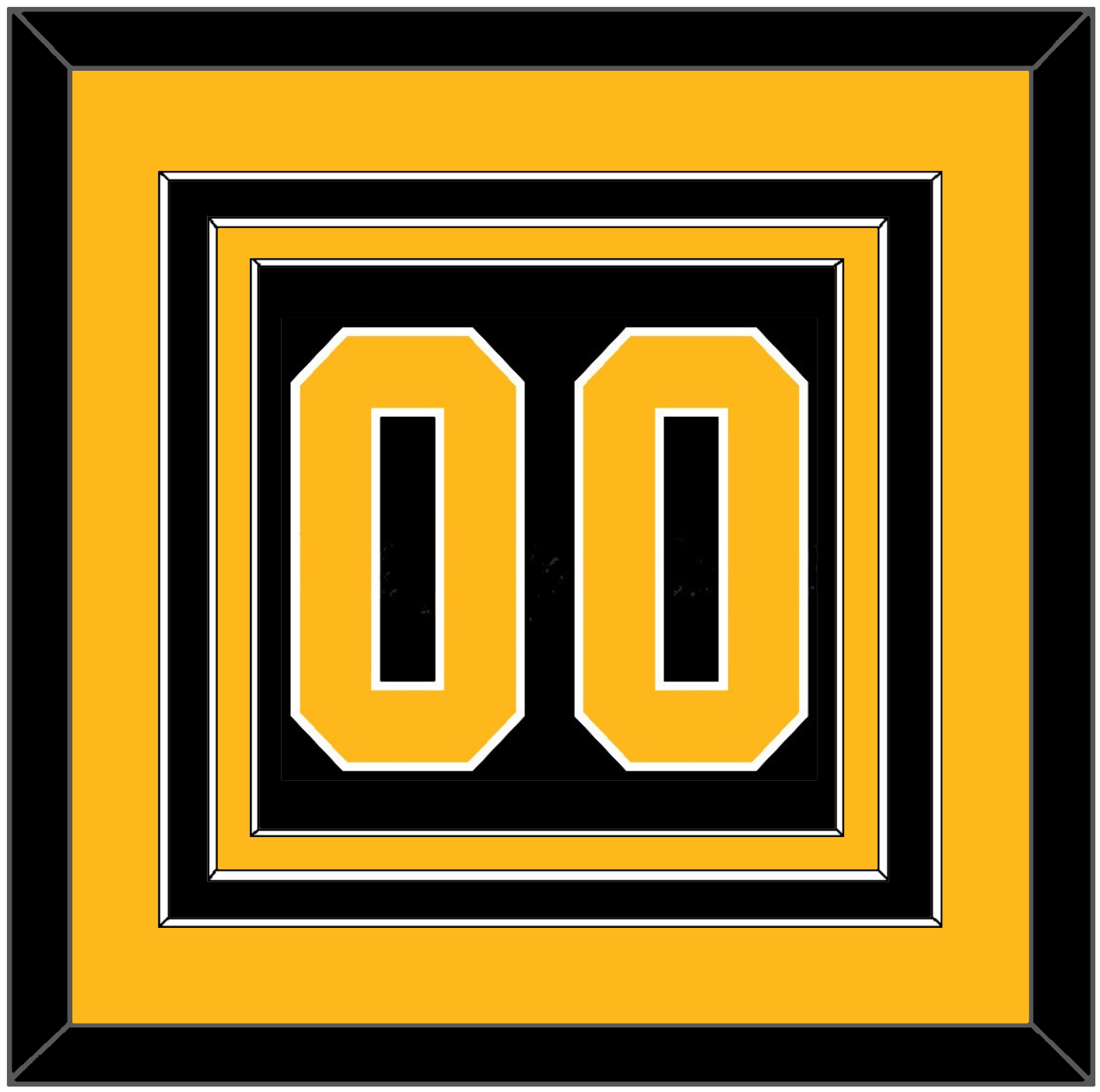 Pittsburgh Number (Back) - Alternate Black (2021-2025) - Premier Tier 3
