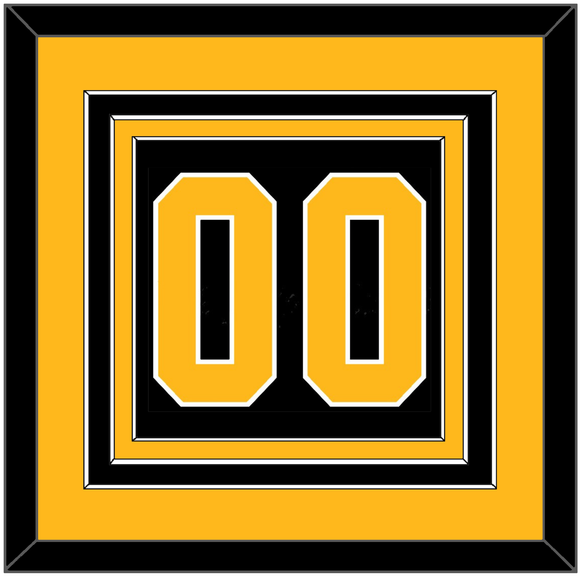 Pittsburgh Number (Back) - Alternate Black - Triple Mat 3